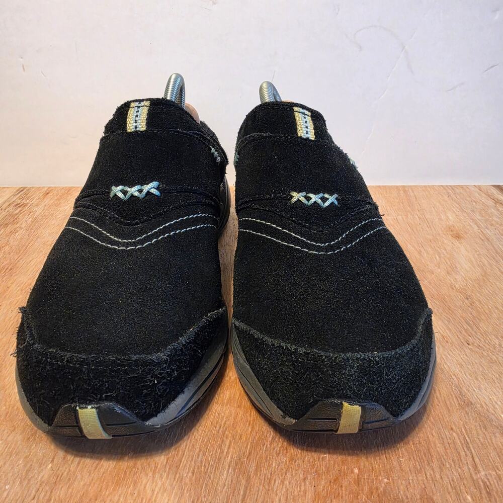 Ryka Rocker Blk suede Slip-on Mules gray outsoles size 10W - Picture 5 of 8